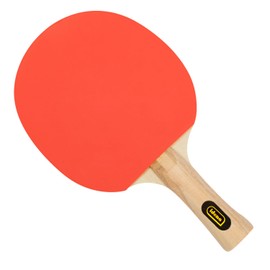 Idena 40202 Table Tennis Bat Training with Wooden Handle and Rubber Coating in Red and Black, Racket for Beginners, Club and Leisure