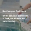 CPDI Champion 4-Pack Pool Shock, 12.5 Liquid Chlorinator for Swimming
