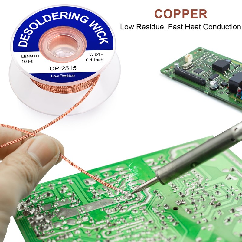 Lesnow Solder Flux Paste And Solder Wick Braid, No Clean