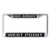 West Point Go Army Chrome License Plate Frame