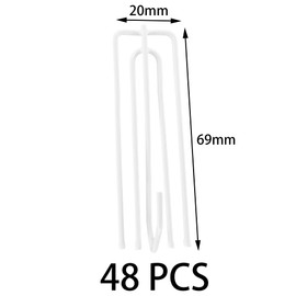 48 PCS Metal Curtain Hooks,Pinch Pleat Curtain Hook (White)
