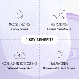 LOOPS Hidratante microcelular: nutre, repone y reequilibra: cuidado de la piel que estimula, restaura, hidrata y equilibra el colágeno: almohadilla Veocell Embo prehumedecida: humectante facial ant