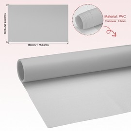 PATIKIL 63x39.4in Faux Leather Sheets, Faux Leather Fabric Sheets Vinyl Fabric Synthetic Soft Waterproof PU for Replacement Upholstery Car, Light Gray