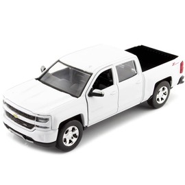 6 COUNT CASE - 2017 Chevrolet Silverado 1500 LT Z71 Crew Cab - White Diecast 1:24 Scale Model