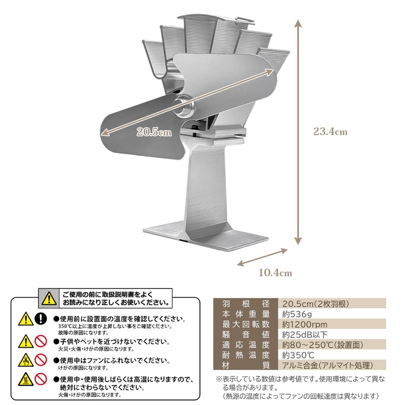 Nideko Stove Eco Fan 2HSV ND-SEF-2HSV