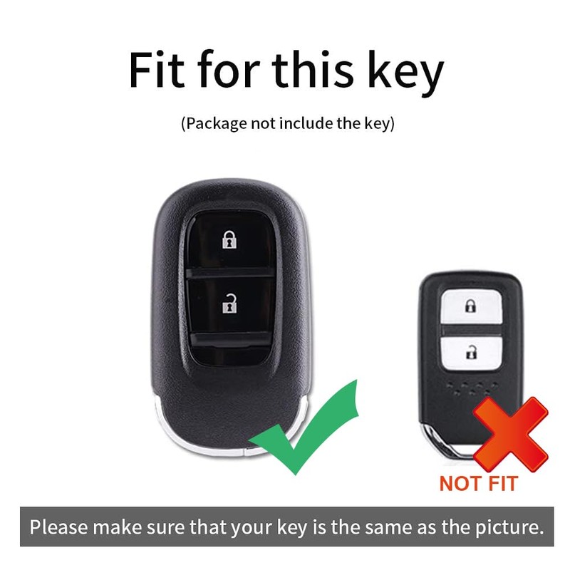 ontto 2 buttons PC Car Key fob Cover compatible with