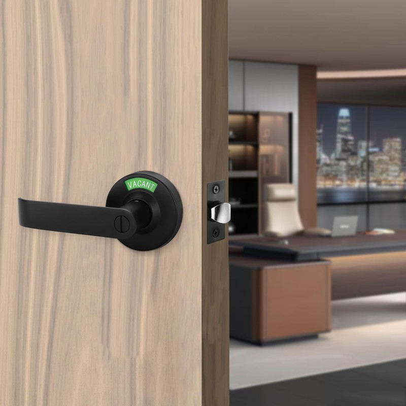 Malimali Commercial Door Handle with Occupied Sign, Bathroom Door Handle