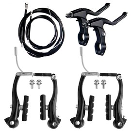Bicycle Brake Set, Includes V Brake Brake Cable, Mountain Bike V Brake Set, Brake Lever Kit for Mountain Bikes and Road Bikes, Aluminium Bicycle Brake Set, Complete Universal Bicycle Brake Set