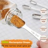 18/8 Heavy Duty Stainless Steel Metal Measuring Spoons Set for