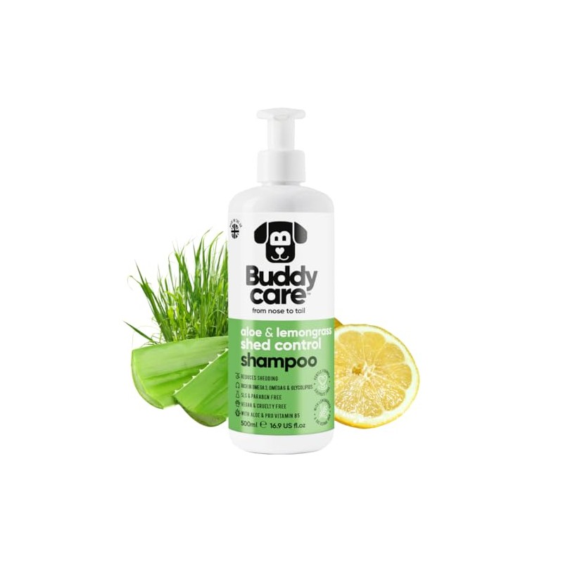 Buddycare Champú para Perros con Control De Muda Alivio De