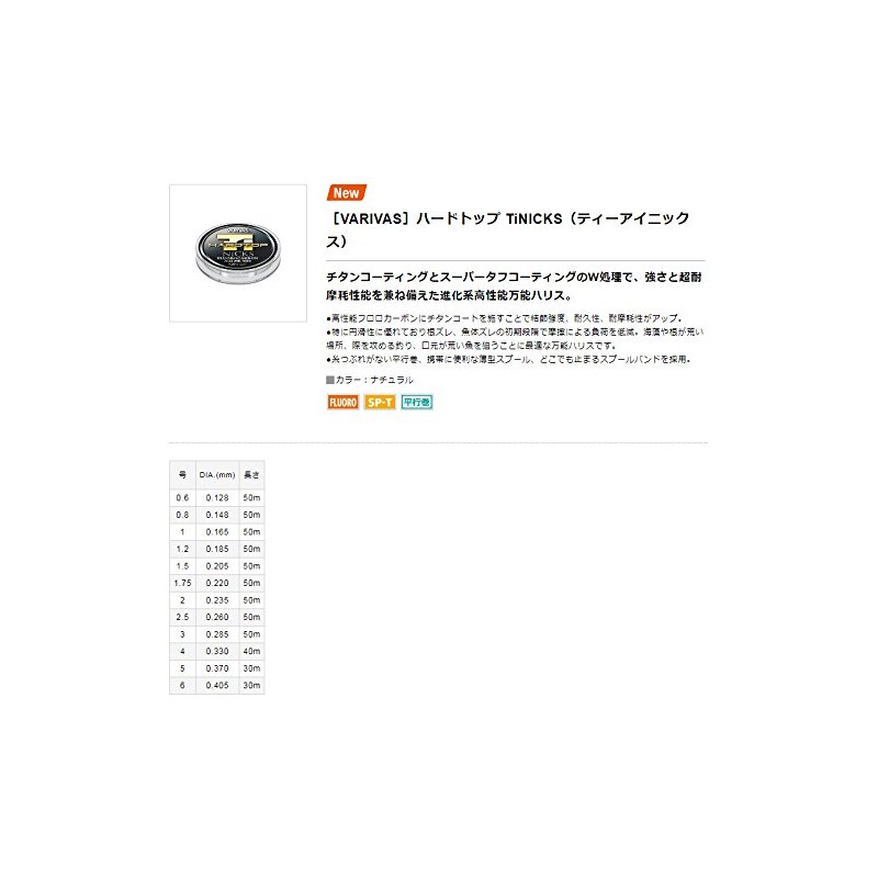 VARIVAS Harris Hard Top Tinix Fluorocarbon 166.9 ft (50 m)
