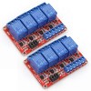 ANMBEST 2PCS 4 Channel 24V Relay Module with Optocoupler High