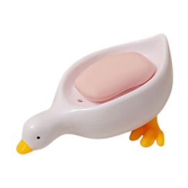 Cute Duck Soap Dish, Self Draining Soap Holder for Shower Bathroom Bathtub Kitchen Sink Tray Holder,soap dishes for bathroom,draining soap dish,soap dish with drainage