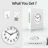 AKCISOT Wall Clock, Modern Small Wall Clocks Battery Operated 8