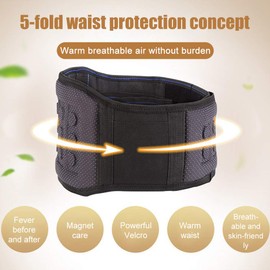 Magnetic Therapy Back Brace Lower Back Pain - Upgrade Self Heating Lower Back Support Back Waist Belt, Men Women Back Support Belt for Heavy Lifting Sciatica Scoliosis Herniated Disc