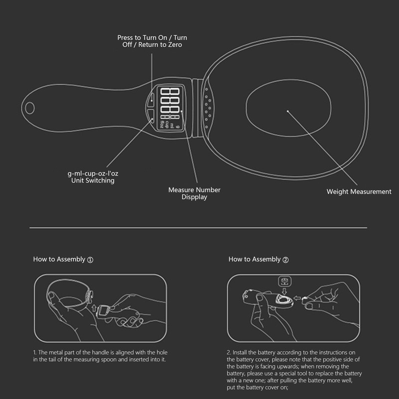 Electronic Measure Spoon Electric Accurate Digital Pet Kitchen Food Measuring