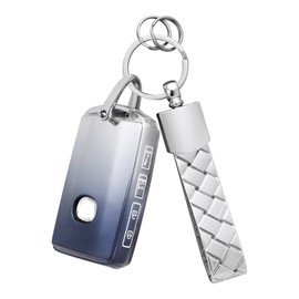 Dargoose Key Fob Cover for Mazda CX30 CX5 CX50 CX90 2024 Car Keys Case 4 Button with Keychain Silver Key Protector TPU