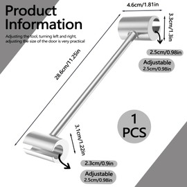 Huakaile Door Hinge Adjustment Tool, 23-25 mm Steel Hinge Gap Adjusting Wrench, Adjustable Door Spanner for Installation Residential Commercial (Large)