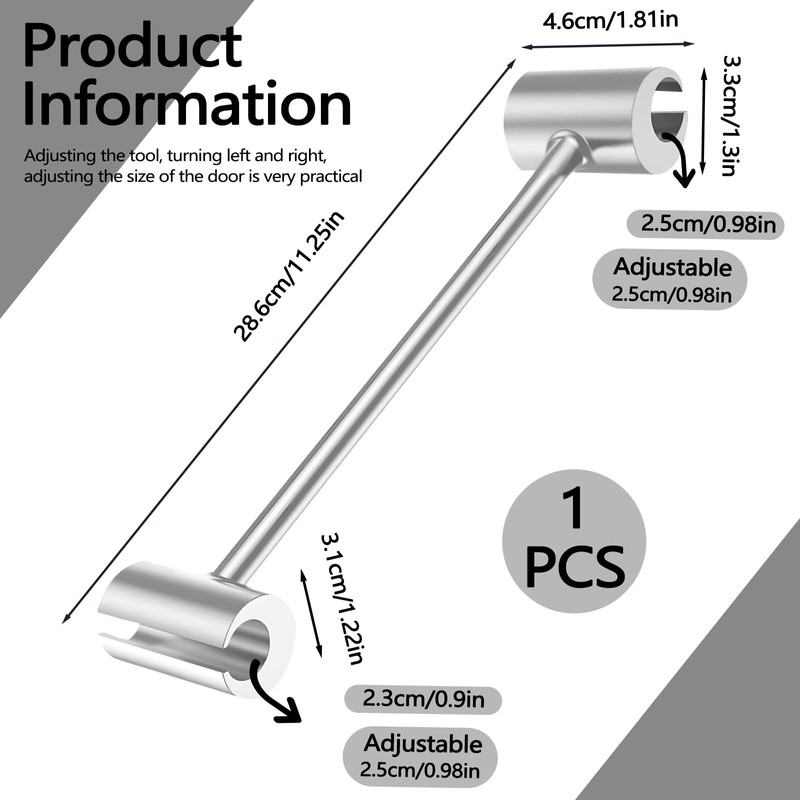Huakaile Door Hinge Adjustment Tool, 23-25 mm Steel Hinge Gap