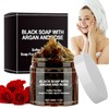 Zawina Morocco Black Beldi Soap,Black Soap with Argan and Rose,Moroccan