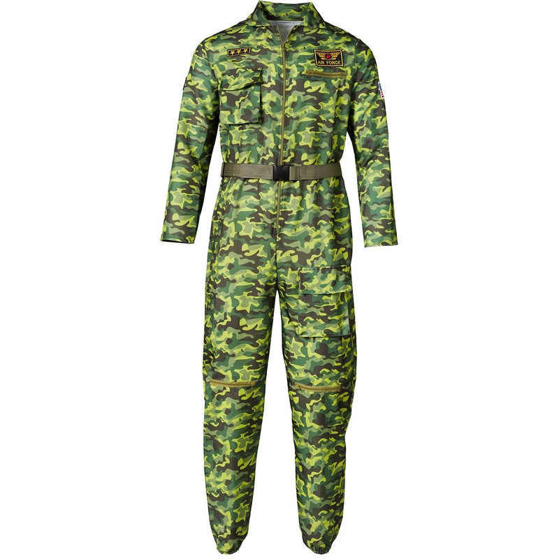 dressforfun Men's Costume Air Force Pilot Camouflage – L
