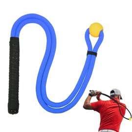 Golf Swing Trainer Rope,Rope Bat Swing Trainer,Posture Corrector, Warmup Tool,Non-Slip Grip, Strength & Flexibility Training (Blue)