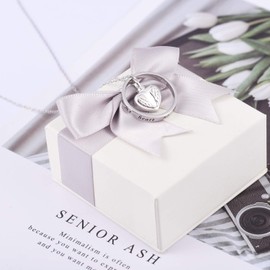 ACJFA 925 Sterling Silver Angel Wings Cremation Jewelry Keepsake Heart Urn Pendant Necklace for Ashes - No longer by My Side but Forever in My Heart