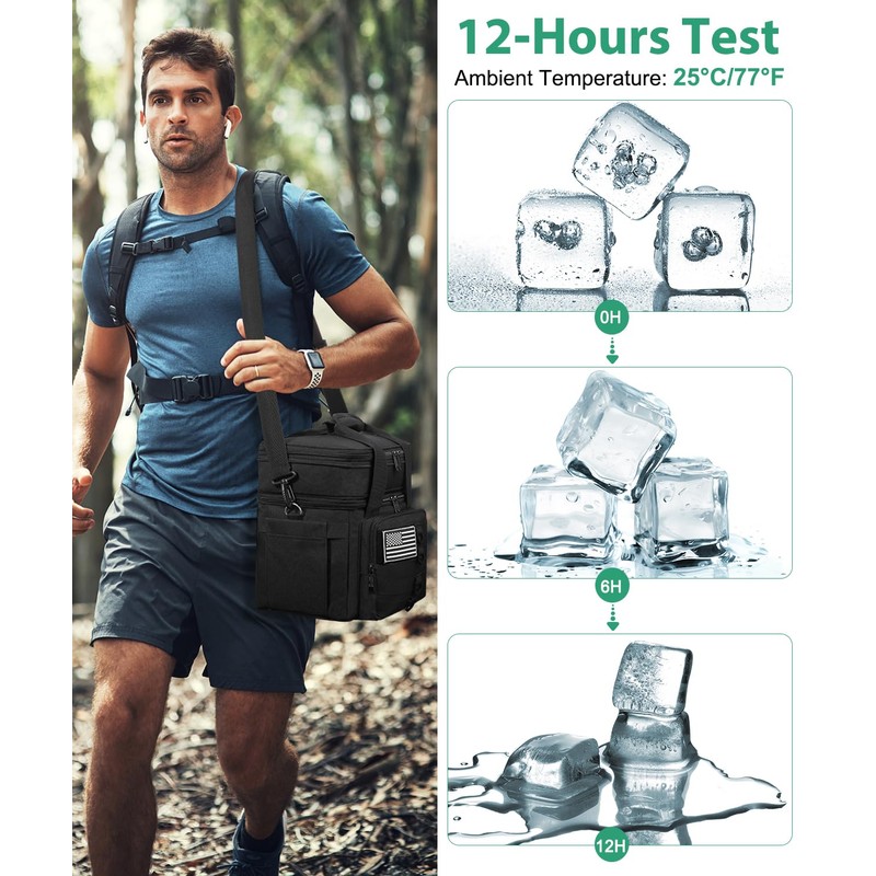 SumeStar Tactical Lunch Box for Men, Large Insulated Lunch Bag