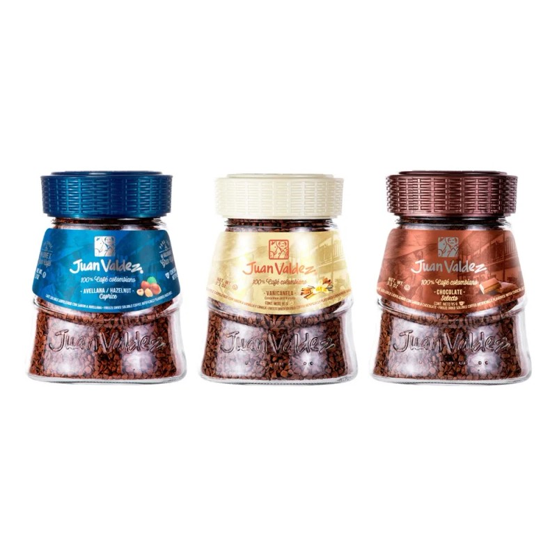 Tripack Juan Valdez Café Soluble 95gr 3 Sabores