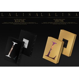 YG Ent. [APPLEMUSIC PREORDER BENEFIT] LISA - FIRST SINGLE ALBUM LALISA+Extra Photocards Set (BLACK ver.)