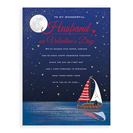 Piccadilly Greetings Valentines Day Card Husband - 12 x 9 Inches - Regal Publishing C88306