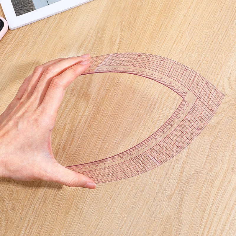 Mabor Clear Sewing Ruler, L-Square Plastic Measure Ruler 90 Degree