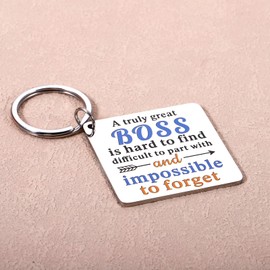 Cool Gifts for Bosses, Boss Gifts Men, Boss Day Gifts, Appreciation Gifts for Boss, Christmas Gifts for Boss Boss Lady, Gift for Boss Leaving Retirement, A Truly Great Boss Is Hard to Find Keychain