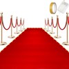 Tinideya Red Carpet Runner with Light for Events Red Fabric