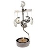 HOKHBCW Rotary Candle Holder Spinning Candleholder Metal Small Gift (Moon+cat)