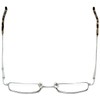 Calabria 753-XL Rectangle Reading Glasses +3.50 Silver Men Women Metal