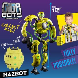 blip toys 61129 Gigabots Energy Core Hazbot Transforming 13 Inch Action Collectable Poseable Figures Construction Toys