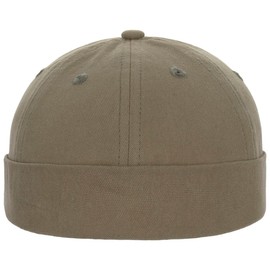 Lipodo Washed Cotton Men's Docker Hat One Size 55-60 cm - Docker Cap Made of 100% Cotton - Hat with Velcro on the Back - Spring / Summer, olive