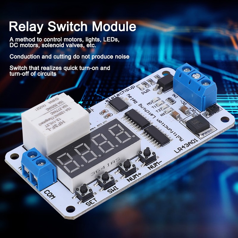 Relay Switch Module DC 12V Electromagnetic Lock Pulse Delay Electronic