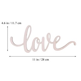 Love Wooden Sign 2Pack Cutout Love Wood Letter Hanging Decorative DIY Words Sign Door for Home Shop Hotel