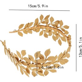 LBYHZS Diadema de Pan de Oro,Tocado de Novia,Tiaras de Laurel,Peine de Oro,Accesorios para Bodas,Headwrap de Flores,Diadema Nupcial,Hairwear para Mujer,Ideal para Bodas y Eventos Especiales (dorado)