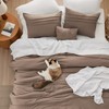 Bedsure Brown Queen Comforter Set - 4 Pieces Pinch Pleat
