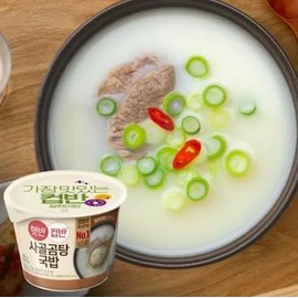 Hetbahn Cupbahn Sagol Gomtang Soup Rice Bowl, Korean Instant Meal, 166g (5.85oz), Pack of 2