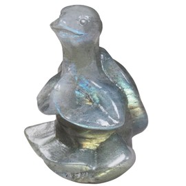 QLRSUXN Labradorite Sea Turtle Meditation Crystal Yoga Sculpture,Hand Carved Healing Figurine Spiritual Decor Chakra Balancing Gift,Zen Statue for Home Office Decorations