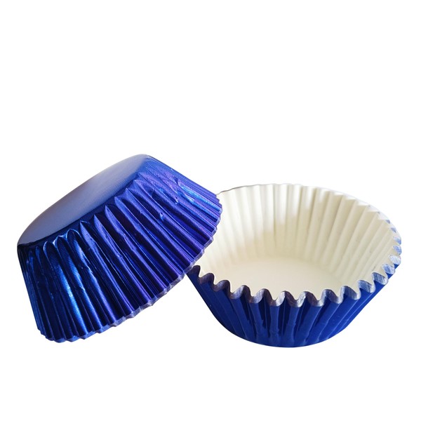 MEETINGU Deep Blue Cupcake Liners, Paper Foil Cupcake Liners Muffin