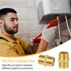 Svalor 4 Pcs 1/2" Male to 1/2" Male,Thread Brass Hex