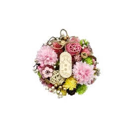 [2025 mamawreath New Year Ornament] New Year's Wreath, Shimmering Ornament, Entrance Decoration, New Year's Ornament, Size S, Approx. 6.3 inches (16 cm) Diameter x Approx. 2.4 inches (6 cm) Thickness
