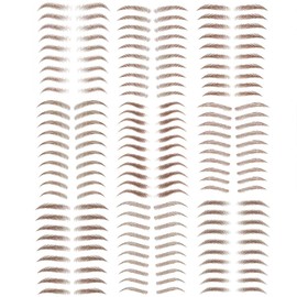 Yesallwas 9 Sheets 89 Pairs Eyebrow tattoos brown Realistic Fake Eyebrows,Water Transfer Sticker for Eyebrows Makeup Tools,Waterproof Long Lasting Realistic Eyebrow Tattoos