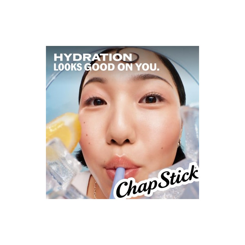 ChapStick- Bálsamo labial hidratante, algodón de azúcar, paquete de 12