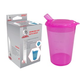Adult Drinking Cup with Spout, Sippy Cup for Adults Ideal for Those who Struggle with Solid Foods, Adult Sippy Cup for Elderly, Less able , beakers for Adults with Lip Spout Non Spill Cups 200ml